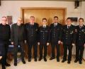 Bild: Feuerwehr Trevesen/exb
Geehrte und Ehrengäste bei der Jahreshauptversammlung der Feuerwehr Trevesen: Bürgermeister Hubert Kraus (von links), Ehrenschirmherr Walter Weiß, Ehrenmitglied Werner Schultes, Zweiter Vorsitzender Philipp Müller, Vorsitzender Alexander Rupprecht, Kommandant Markus Müller und Kreisbrandmeister Peter Prechtl.