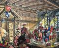 Repro: Andreas Royer
Eine Szene aus Eckhardt Walters Comic „Amberg gegen Sulzbach“, Band 1: Beratung im kleinen Rathaussaal.