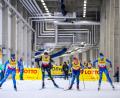 Bild: chl
Miriam Reisnecker (Zweite von rechts) beim Sprint in der Skihalle Oberhof.