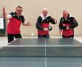 Bild: Portner
Drei Herren mit viel Erfahrung an der Tischtennisplatte (von links): Michael Hösl (65), Karl Roßmann (79) und Hermann Felgenhauer (80).