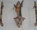 Bild: amö
Die Sebastiansfigur ziert die rechte Wand im Altarraum