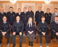 Bild: soj
Verantwortliche und Geehrte der Feuerwehr Ebnath: Kommandant Michael Knott, Stefan Kausler, Franziska Käß, Marco Lang, Stefan Wartinger (vorne von links), Kommandant Gerhard Horn, Alfred Bayer, Josef Wartinger, Vorsitzender Thomas Pelzer, Harald Schmidt, Florian Pöllath, Kreisbrandmeister Peter Prechtl und Bürgermeister Wolfgang Söllner (hinten von links).