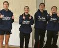 Bild: öt
Guter Laune waren die Neusorger Tischtennis-Mädchen nach ihrem Erfolg im oberfränkischen Rugendorf. Im Bild von links: Antonia Schraml, Saskia Sacher, Emily Sischka und Emilia Schönfelder.