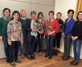 Bild: Irmi Fenzl/exb
Neuwahlen standen bei der Jahreshauptversammlung des Frauenbundes Pfreimd im Mittelpunkt. Das Bild zeigt (von links) Regina Hösl, Maria Richthammer, Cornelia Reis, Lisa Kessler, Martha Süß, Margit Fischer, Irmi Fenzl, Evi Schreyer und Maria Arbter.