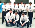 Archivbild: Josef Fischer/exb
Die Firefighter-Dancers im Fasching 2020. Die aktiven Feuerwehrleute mit Vorsitzendem Josef Fischer (rechts) sind bereit für den Wettkampf.