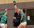 Archivbild: G. Büttner
Franziska Scheidler (Zweite von rechts, Szene aus dem Hinspiel) war bei der Auswärtsniederlage im Spitzenspiel gegen die SG Rohr/Pavelsbach die treffsicherte Spielerin beim HC Weiden.