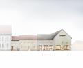 Bild: Architekturbüro Brückner&amp; Brückner/exb
So soll nach den aktuellen Plänen das Luitpold-Theater nach der Revitalisierung aussehen. Die Staffelung mit den drei verschiedenen Gebäudehöhen wollen die Planer beibehalten. Dort sind hauptsächlich Funktionsräume vorgesehen. Durch die Schaukästen blickt man künftig in die Schaubrauerei der Braujuwaren.