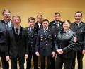 Bild: Fabian Schildbach
Informierten die Versammlung über das abgelaufene Jahr: (v.l.) Vorsitzender Christian Wenkmann, Bürgermeister Albert Geitner, Kassier Thomas Kugler, Gerätewart Alex Meier, Jugendwart Lukas Reuß, Kommandant Christoph Staudte, die Kinderfeuerwehrbeauftragte Nicole Staudte, Kreisbrandinsepktor Armin Daubenmerkl