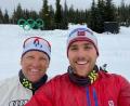 Bild: Pecher/privat
Wenn der Vater mit dem Sohne: Stefan Pecher (links) übergibt des Job als Teamarzt bei den Nordischen Kombinierern nach der WM in Planica an seinen Sohn Lukas.