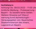 Screenshot: ehi
Über das Handy-Warnsystem Cell Broadcast gab es Alarm.