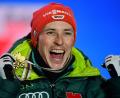 Archivbild:  Hendrik Schmidt/dpa
Eric Frenzel freut sich 2019 in Seefeld über seine Goldmedaille.