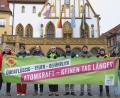 Bild: Wolfgang Steinbacher
Die Mahnwache des Bund Naturschutzes, Kreisgruppe Amberg-Sulzbach, zum Jahrestag von Fukushima auf dem Marktplatz.