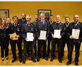 Bild: fdl
Bei der Ehrung (von links): stellvertretende Vorsitzende Selina Dorner, Vorsitzender Berthold Maier, Fritz Dietl (25 Jahre), Jugendwart und 2. Kommandant Klaus Schlosser, Wolfgang Falk (40 Jahre), Stefan Kummer (25 Jahre), Sepp Falk (Ausscheider, akt. Dienst), Bürgermeister Hermann Falk, Josef Lengfelder (Ausscheider akt. Dienst), Kommandant Christian Lingl und Daniel Kummer (25 Jahre).