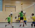 Bild: Andreas Brückmann
Die Jugend des VC DJK Amberg (in Grün mit Max Lobedann, links, und Ben Kühnert) schlug im ersten Spiel den SV Schwaig.