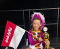 Bild: Narhalla Rot-Weiß Marktredwitz/exb
Die Deutsche Trizemeisterin Constanze Starke mit ihrem Pokal.