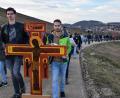 Bild: Stephan Huber
Die katholischen und evangelischen Kirchengemeinden in der Doppelstadt Sulzbach-Rosenberg, vier an der Zahl, begegnen sich beim Jugendkreuzweg auf dem Schlackenberg.