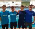 Bild: rbg
Die neu formierte Herren-Staffel der SG Nordoberpfalz mit (von links) Leonard Hieke und Paul Arnold (beide SV08 Auerbach) sowie Leonhard Fütterer und Fynn Legat vom Tirschenreuther Schwimm-Club feierte eine überzeugende Premiere bei den bayerischen Meisterschaften 2023 mit den beiden siebten Plätzen über je 4x100 Meter Lagen und Freistil.
