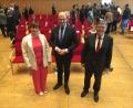 Bild: upl
Der Minister und das Leitungspersonal (von links) beim Festakt: Mandy Löw, Albert Füracker und Friedbert Seidel.