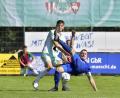 Archivbild: Hubert Ziegler
Im Hinspiel lieferten sich die DJK Ammerthal (links Marco Kaiser) und der Würzburger FV (rechts Dennie Michel) ein Acht-Tore-Spektakel.