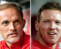 Symbolbild: Robert Michael/dpa
Thomas Tuchel (links) soll neuer FCB-Trainer werden, er würde damit Julian Nagelsmann (rechts) nachfolgen.