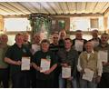 Bild: Angelsportverein Reuth/exb
Die Geehrten mit den Vorsitzenden: (von links) Zweiter Vorsitzender Reinhard Merkl, Vorsitzender Alexander Wächter, Matthias Wächter, Karl-Heinz Völkl, Maria Riedl, Klaus Grünbauer, Alexander Weiß, Franz Horn, Kimmo Hotari, Johann Brosch, Thomas Schieder und Michael Lotter.