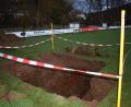 Bild: Richard Braun
Das große Loch auf dem Trausnitzer Sportplatz.