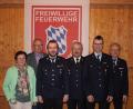 Bild: u
Josef Giehrl (Zweiter von rechts) ist neuer Kommandant der Feuerwehr Steiningloh-Urspring. Er tritt die Nachfolge von Ludwig Fischer (rechts) an, der das Amt wegen Erreichen der Altersgrenze abgab. Neuer stellvertretender Kommandant ist Quirin Stauber (Dritter von links). Es gratulieren Zweite Bürgermeisterin Bärbel Birner (links), Ordnungsamtsleiter Christian Piehler (Zweiter von links) und Kreisbrandrat Fredi Weiß (Dritter von rechts).