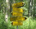 Archivbild: Portner
Wo geht’s hin? Bei der Beschilderung der Radwege (Bild: Nähe Pleš) läuft die grenzüberschreitende Vernetzung gut. Nach der Corona-Pause wollen auch die Kommunen wieder enger zusammenarbeiten.