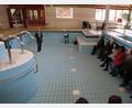 Bild: Barbara Habel/exb
Im einstigen Becken des Badehauses in Maiersreuth lauschten die Museumsleiterinnen und Museumsleiter den Ausführungen von Annette Spreitzer.