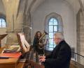 Bild: jzk
Elena Rodler und Josef Zaglmann gestalteten die Pfarrmesse musikalisch mit Tenorhorn und Orgel.