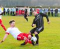 Bild: Thomas Schrems
Der TSV Konnersreuth gewann das Nachholspiel gegen die SpVgg Wiesau mit 2:1. Hier grätscht der Wiesauer Michael Dutz gegen Oliver Schicker.