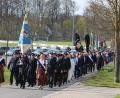 Bild: rpp
Unmittelbar nach dem Salut setzte sich der Festzug, angeführt von den Festdamen und der Vereinsfahne der KSK, in Bewegung.