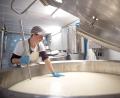 Bild: Sina Schuldt/dpa
Bei der mobilen Käserei wird ein Lkw so umgebaut, dass darin Milch verarbeitet werden kann. Das Bild zeigt eine mobile Käserei, die in Norddeutschland unterwegs ist, um Käse direkt beim Landwirt auf dem Hof herzustellen.