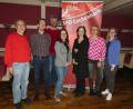 Bild: rn
Karl-Georg Haubelt (links) und Nicole Bäumler (rechts) danken (von links) Andreas Wagener, Thomas Ott, Romana Ott, Karolina Forster und Karin Betzl für die Übernahme von Vorstandsaufgaben.