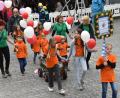 Bild: hcz
Kindergruppe "Zaunkönige" an der Spitze des Festzugs.