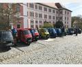 Bild: bk
Die Ape-Stammtisch-Fahrer vor dem Kloster Speinshart