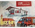 Bild: Feuerwehr Glaubendorf/exb
Die Festschrift zum Jubiläum „150 Jahre FFW Glaubendorf“ zieren die Kirche St. Wolfgang, das Einsatzfahrzeug der Wehr und das Feuerwehrhaus.