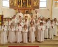 Bild: ric
21 Kinder nahmen am Sonntag in Herz Jesu Rosenberg erstmals an der Kommunion teil.