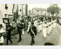 Archivbild: Feuerwehr Falkenberg/exb
Vor 50 Jahren feierte die Feuerwehr Falkenberg ihr 100. Gründungsjubiläum mit einem großen Festzug. Einen Umzug wird es auch heuer geben.
