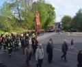 Bild: fz
Der Umzug in der Schönfichter Straße vom alten ins neue Feuerwehrhaus.