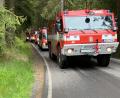 Bild: Feuerwehr Waldsassen/exb
Tschechische Großtanklöschfahrzeuge und bayerische Feuerwehrkräfte bei der Anfahrt zu einer aufwendigen Waldbrandübung in der Region Marienbad.