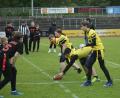 Bild: Michael Sandner/Amberg Mad Bulldogs
Einen Sieg und eine Niederlage gab es für die Mad Bulldogs Juniors (rechts) im Heimspiel-Doppelpack gegen Neumarkt und Regensburg.