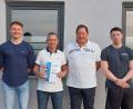 Bild: Erich Kneißl/exb
Erich Kneißl (Zweiter von links) wurde für 500 Spiele beim TSV Stulln ausgezeichnet. Mit im Bild (von links): Michael Beer, Gerhard Pornitz und Dominik Pornitz.