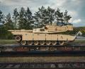Bild: Spc. Christian Carrillo/US-Army
Die Abrams-Kampfpanzer bei ihrer Ankunft am Truppenübungsplatz Grafenwöhr