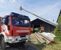 Bild: mde
Die Feuerwehren waren schnell vor Ort, um den Brand in Godas zu löschen.