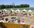 Bild: Julia Franz/exb
Rund um den Lagerfeuerplatz im Zeltlager der Neuhauser Pfadfinder.
