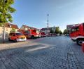 Bild: Feuerwehr Wiesau/exb
Die Feuerwehren waren auf dem Marktplatz in Wiesau mit insgesamt 25 Fahrzeugen angerückt.