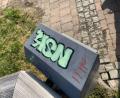 Bild: Bauer, PI Oberviechtach/exb
Wer treibt sein Unwesen in der Stadt Oberviechtach und beschmiert sie mit Graffiti?