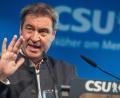 Bild: Peter Kneffel/dpa
Markus Söder, CSU-Vorsitzender und Ministerpräsident von Bayern, spricht.