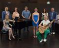 Bild: ubb
Theresa Zeigler aus Plößberg (Gesang, links) und Emily Fischer aus Waldsassen (Gitarre) punkteten beim 60. Regionalwettbewerb "Jugend musiziert" mit dem zweiten und dritten Platz. Es gratulierten Lehrerin Margit Sollfrank, Landrat Roland Grillmeier, die stellvertretende KMS-Leiterin Klaudia Kohrmann, Julia Wegmann vom Förderverein und Kreismusikschulleiter Tobias Böhm (von links)